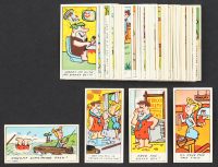 1963 Primrose Confectionery The Flintstones Complete Set of (50) Cards with Log Rolling Fred #15, Drier's Too Warm Betty #4, What's The Bill Like Barney? #5, Barney's Friend #6 at PristineAuction.com