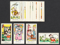 1963 Primrose Confectionery The Flintstones Complete Set of (50) Cards with Log Rolling Fred #15, Drier's Too Warm Betty #4, What's The Bill Like Barney? #5, Barney's Friend #6 at PristineAuction.com