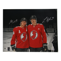 Jack Hughes & Luke Hughes Signed Devils 16x20 Photo (Fanatics) at PristineAuction.com