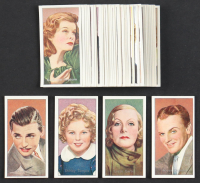 1936 Carreras Film Stars Complete Set of (50) Cigarette Cards with Shirley Temple #22, Jean Harlow #40, Clark Gable #41, James Cagney #39 at PristineAuction.com