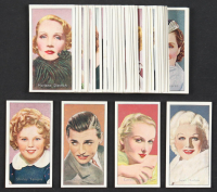 1936 Carreras Film Stars Complete Set of (50) Cigarette Cards with Shirley Temple #22, Jean Harlow #40, Clark Gable #41, James Cagney #39 at PristineAuction.com