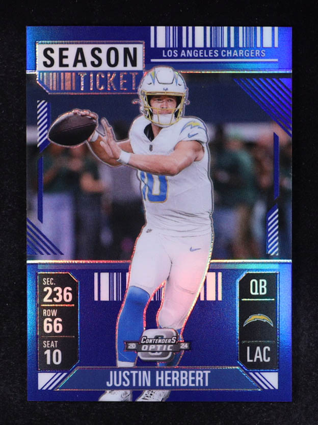 Justin Herbert 2024 Panini Contenders Optic Blue #31 #13/99 at PristineAuction.com Justin Herbert 2024 Panini Contenders Optic Blue #31 #13/99 at PristineAuction.com