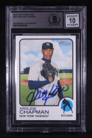 Aroldis Chapman Signed 2022 Topps Heritage #287 (BGS | Auto 10) at PristineAuction.com