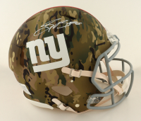 Saquon Barkley Signed Giants Full-Size Authentic On-Field Camo Alternate Speed Helmet (Beckett) at PristineAuction.com