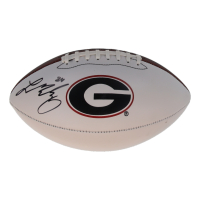 Ladd McConkey Signed Georgia Bulldogs Logo Football (Beckett) at PristineAuction.com