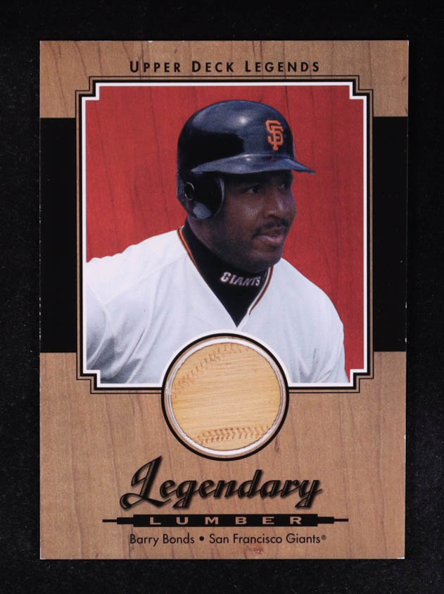 Barry Bonds 2001 Upper Deck Legends Legendary Lumber #L-BB at PristineAuction.com Barry Bonds 2001 Upper Deck Legends Legendary Lumber #L-BB at PristineAuction.com