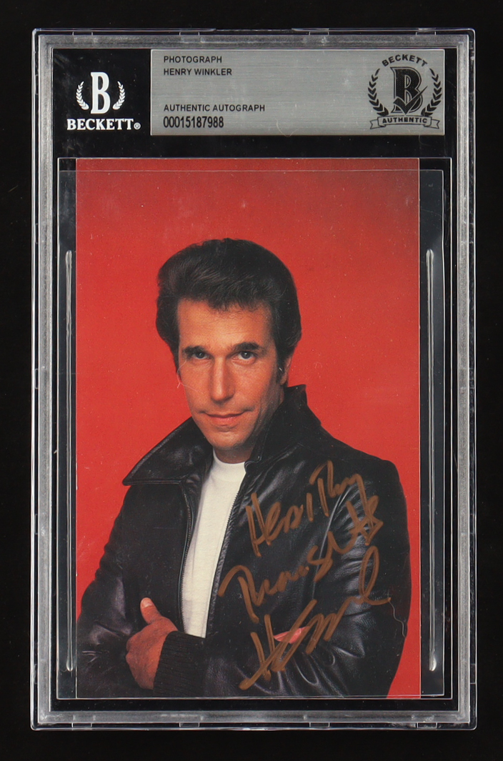 Henry Winkler Signed "Happy Days" 3x5 Photo Inscribed "Healthy Thoughts" (BAS) at PristineAuction.com Henry Winkler Signed "Happy Days" 3x5 Photo Inscribed "Healthy Thoughts" (BAS) at PristineAuction.com
