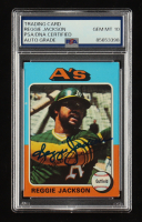 Reggie Jackson Signed 1975 Topps Mini #300 (PSA | Auto 10) at PristineAuction.com