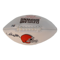 Nick Chubb Signed Browns Logo Football (Beckett) at PristineAuction.com