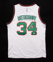 Giannis Antetokounmpo Signed Bucks Nike Authentic Jersey (JSA) at PristineAuction.com