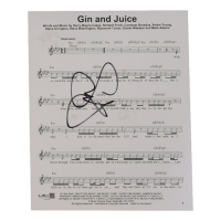 Snoop Dogg Signed "Gin & Juice" 8x10 Music Sheet (JSA) at PristineAuction.com