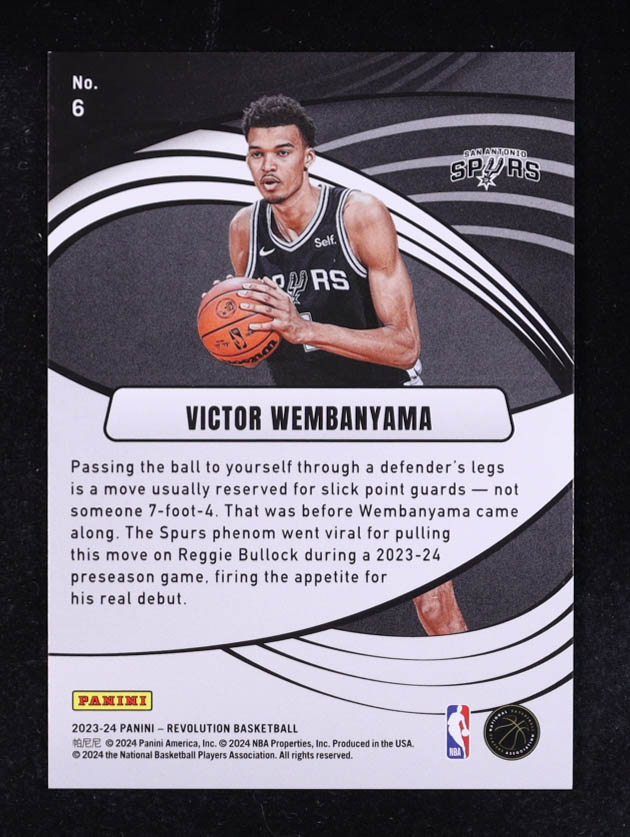 Victor Wembanyama 2023-24 Panini Revolution Supernova #6 RC at PristineAuction.com Victor Wembanyama 2023-24 Panini Revolution Supernova #6 RC at PristineAuction.com