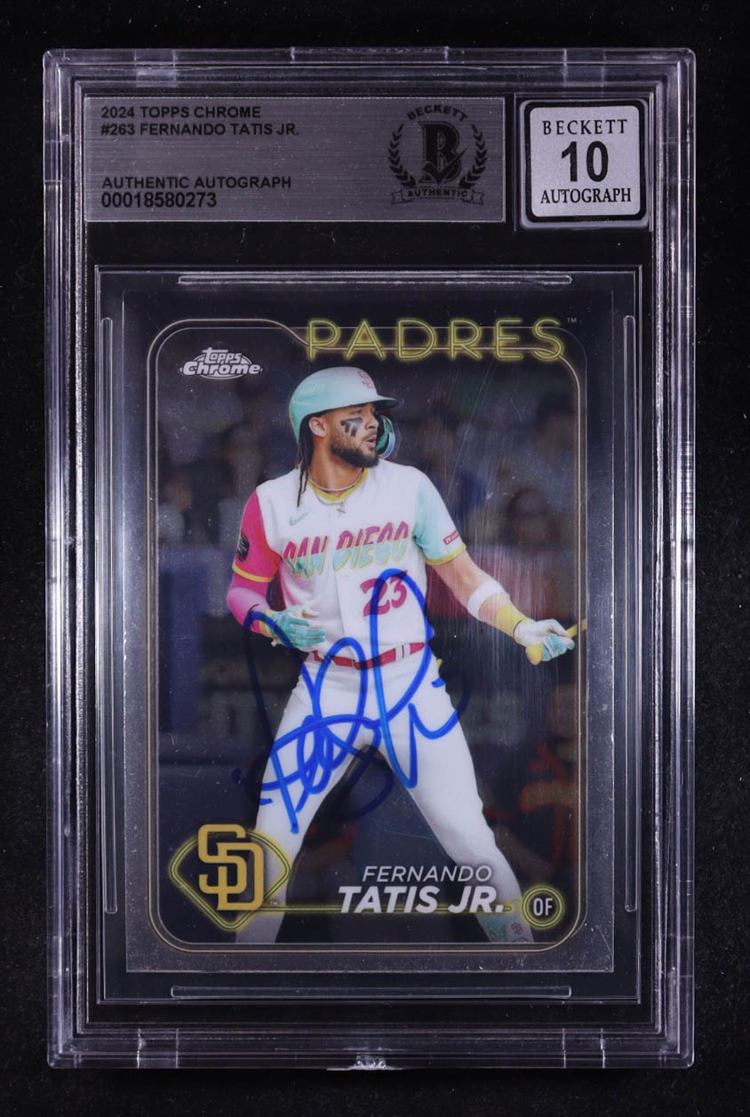 Fernando Tatis Jr. Signed 2024 Topps #23 (BGS | Auto 10) at PristineAuction.com Fernando Tatis Jr. Signed 2024 Topps #23 (BGS | Auto 10) at PristineAuction.com