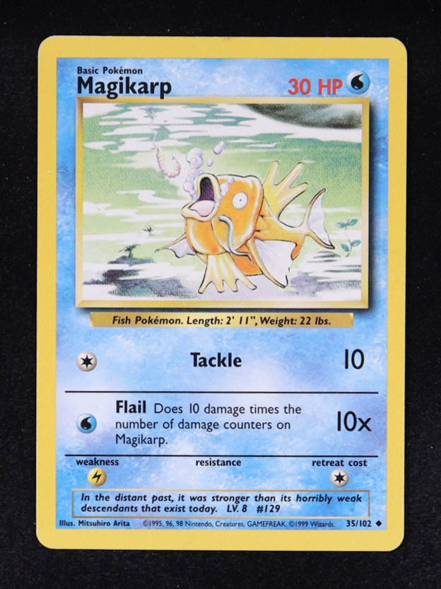 Magikarp 1999 Pokemon Base Set #35 at PristineAuction.com Magikarp 1999 Pokemon Base Set #35 at PristineAuction.com