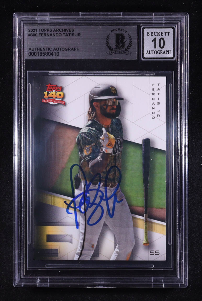 Fernando Tatis Jr. Signed 2021 Topps Archives #300 (BGS | Auto 10) at PristineAuction.com Fernando Tatis Jr. Signed 2021 Topps Archives #300 (BGS | Auto 10) at PristineAuction.com