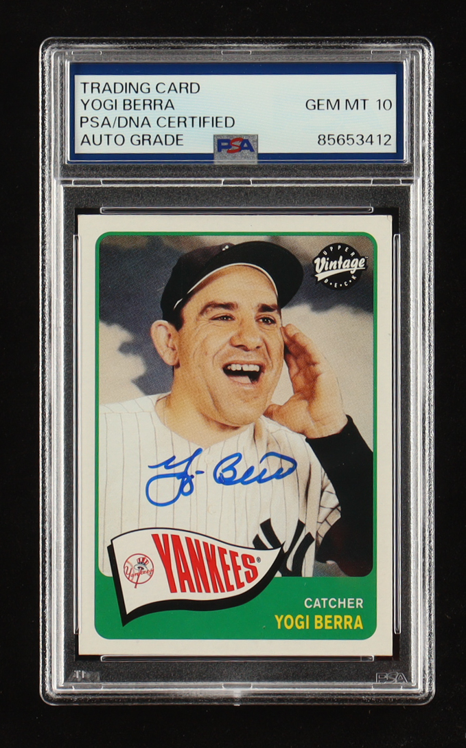 Yogi Berra Signed 2003 Upper Deck Vintage #217 (PSA | Autograph Graded PSA 10) at PristineAuction.com Yogi Berra Signed 2003 Upper Deck Vintage #217 (PSA | Autograph Graded PSA 10) at PristineAuction.com