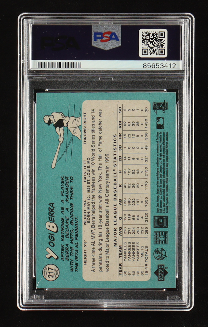 Yogi Berra Signed 2003 Upper Deck Vintage #217 (PSA | Autograph Graded PSA 10) at PristineAuction.com Yogi Berra Signed 2003 Upper Deck Vintage #217 (PSA | Autograph Graded PSA 10) at PristineAuction.com
