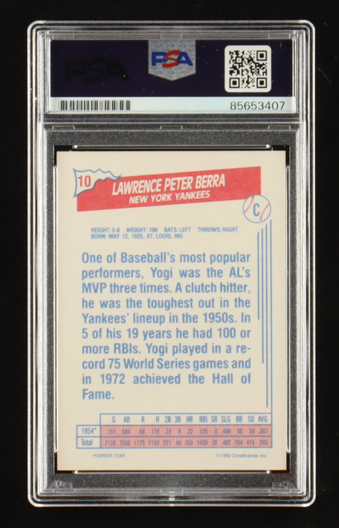 Yogi Berra Signed 1992 Ziploc #10 (PSA | Autograph Graded PSA 10) at PristineAuction.com Yogi Berra Signed 1992 Ziploc #10 (PSA | Autograph Graded PSA 10) at PristineAuction.com