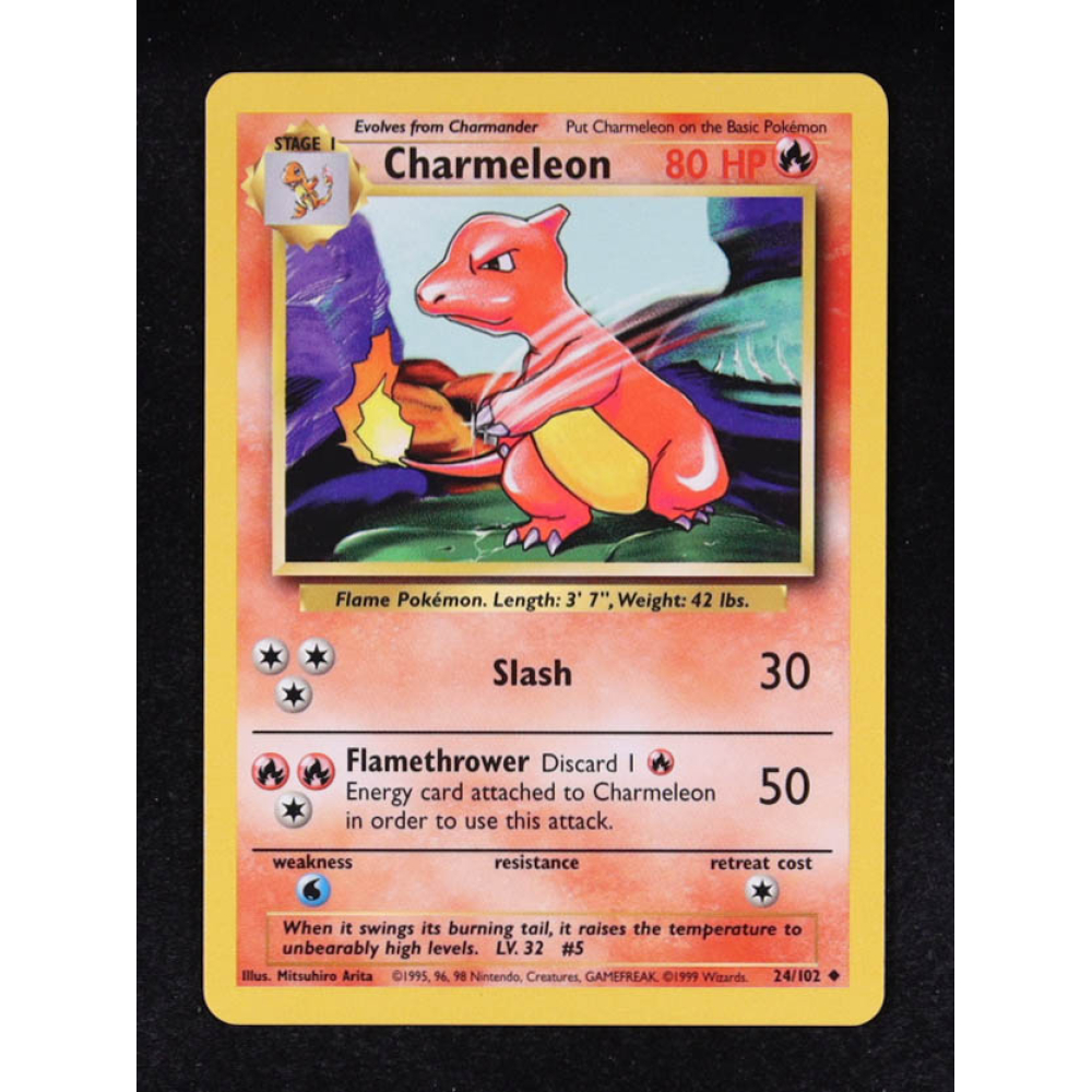 Charmeleon 1999 Pokemon Base Set #24 at PristineAuction.com