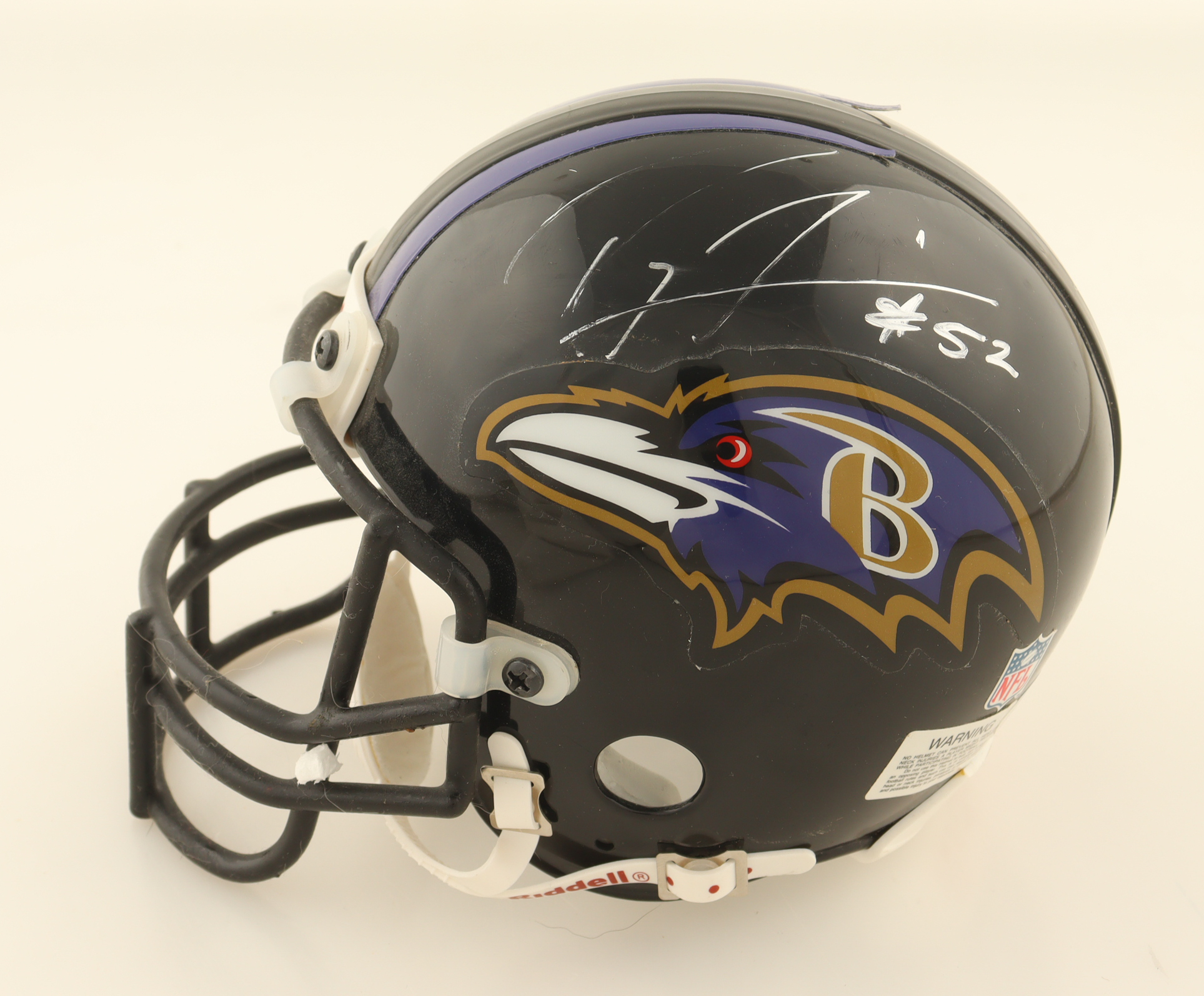 Ray Lewis Signed Ravens Mini Helmet (Beckett) at PristineAuction.com Ray Lewis Signed Ravens Mini Helmet (Beckett) at PristineAuction.com