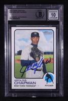 Aroldis Chapman Signed 2022 Topps Heritage #287 (BGS | Auto 10) at PristineAuction.com