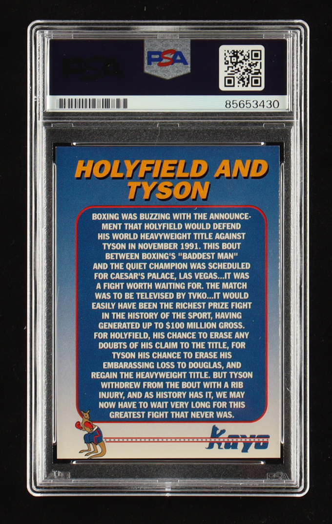 Mike Tyson Signed 1992 Kayo Gold Hologram #10 (PSA | Auto 10) at PristineAuction.com Mike Tyson Signed 1992 Kayo Gold Hologram #10 (PSA | Auto 10) at PristineAuction.com