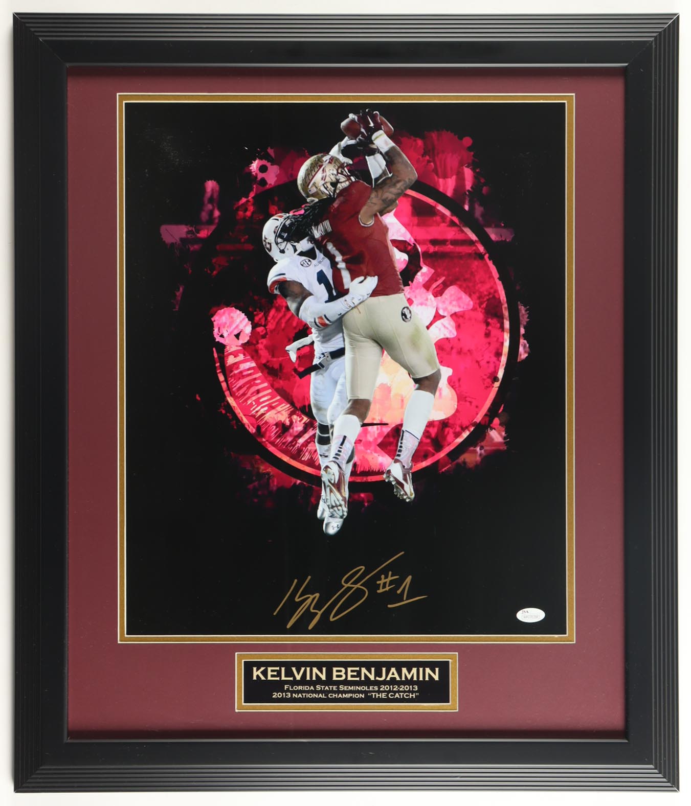 Kelvin Benjamin Signed Florida State Seminoles Custom Framed Photo Display (JSA) at PristineAuction.com Kelvin Benjamin Signed Florida State Seminoles Custom Framed Photo Display (JSA) at PristineAuction.com