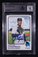 Aroldis Chapman Signed 2022 Topps Heritage #287 (BGS | Auto 10) at PristineAuction.com