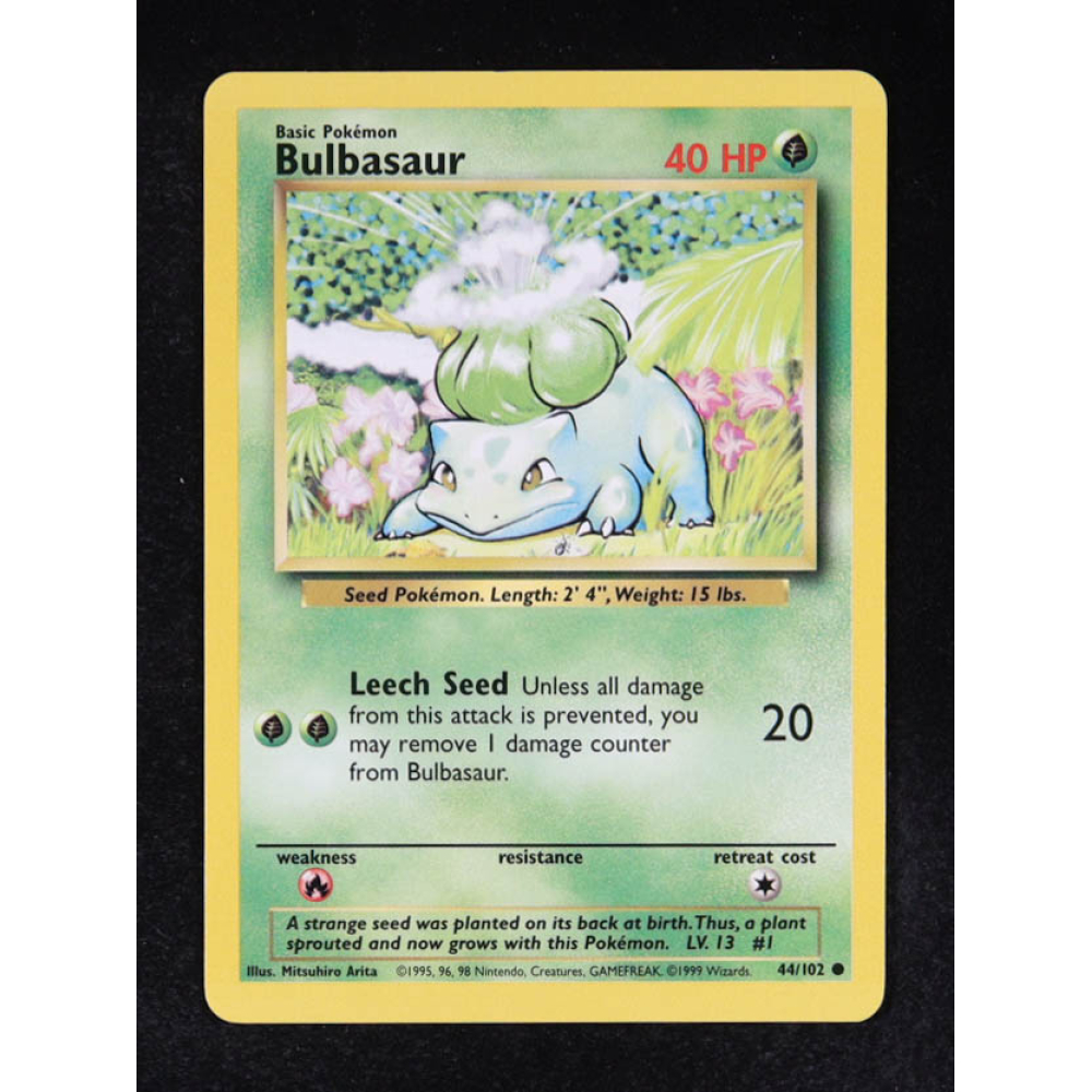 Bulbasaur 1999 Pokemon Base Set #44 at PristineAuction.com
