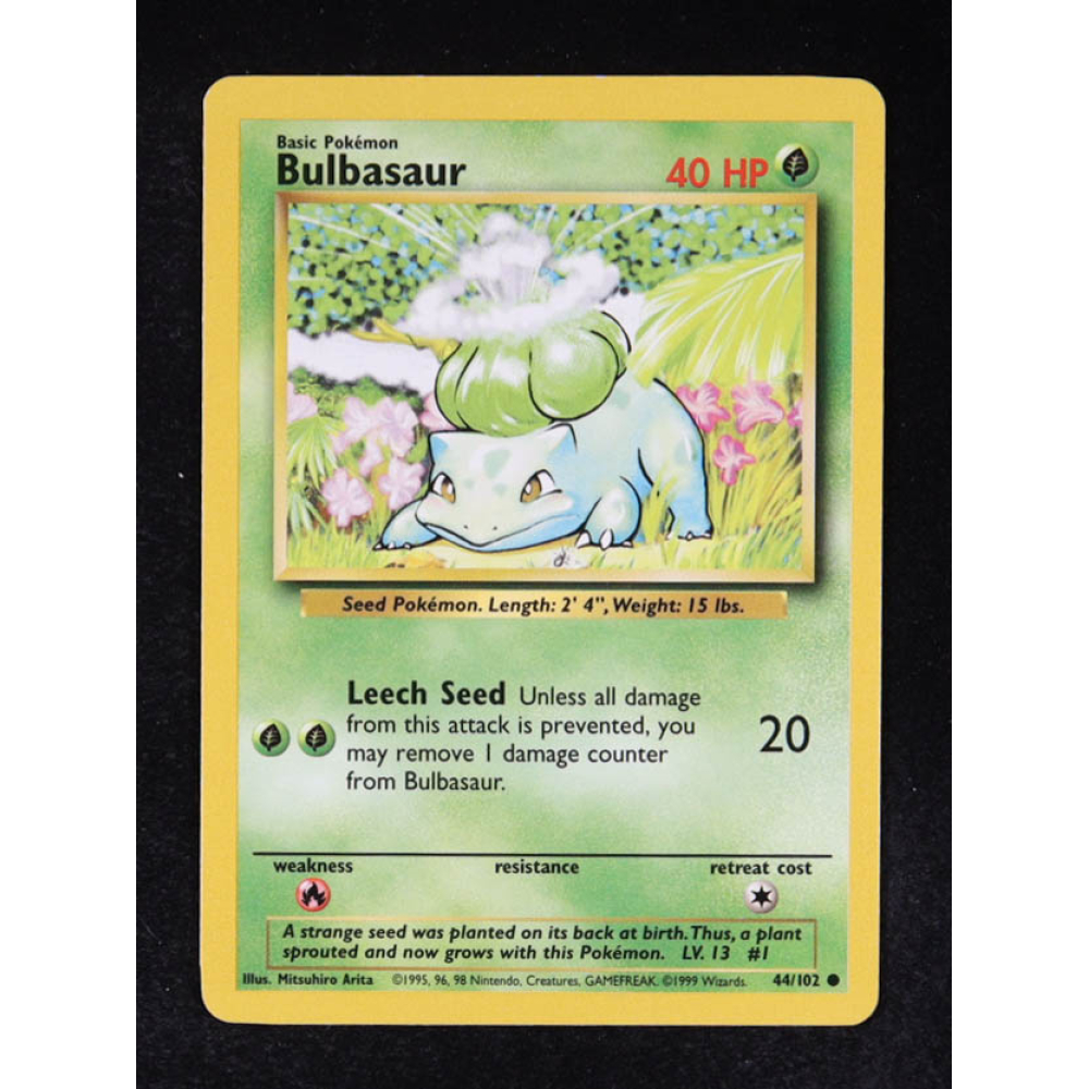 Bulbasaur 1999 Pokemon Base Set #44 at PristineAuction.com