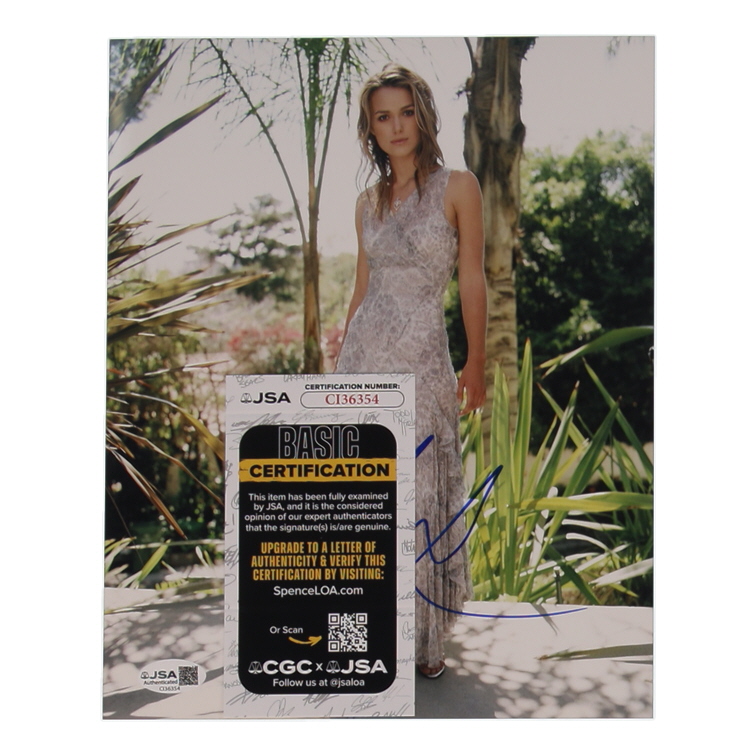 Keira Knightley Signed 8x10 Photo (JSA) at PristineAuction.com Keira Knightley Signed 8x10 Photo (JSA) at PristineAuction.com