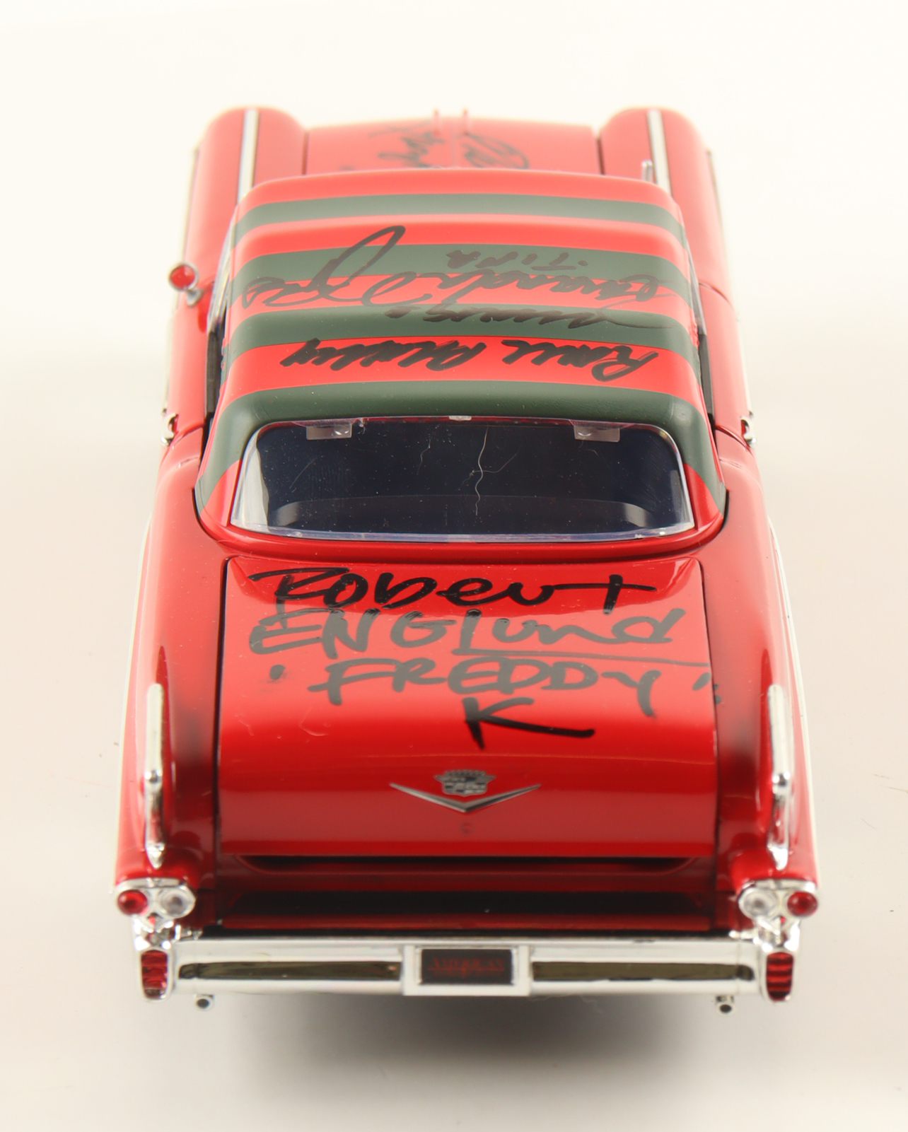 "A Nightmare on Elm Street" Freddy Krueger 1958 Cadillac Series 62 Signed & Inscribed By (4) with Robert Englund, Heather Langenkamp, Amanda Wyss & Ronnee Blakley (CA) at PristineAuction.com "A Nightmare on Elm Street" Freddy Krueger 1958 Cadillac Series 62 Signed & Inscribed By (4) with Robert Englund, Heather Langenkamp, Amanda Wyss & Ronnee Blakley (CA) at PristineAuction.com