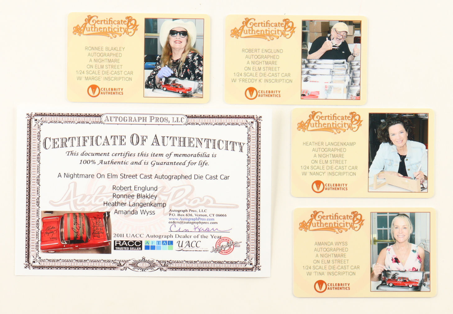 "A Nightmare on Elm Street" Freddy Krueger 1958 Cadillac Series 62 Signed & Inscribed By (4) with Robert Englund, Heather Langenkamp, Amanda Wyss & Ronnee Blakley (CA) at PristineAuction.com "A Nightmare on Elm Street" Freddy Krueger 1958 Cadillac Series 62 Signed & Inscribed By (4) with Robert Englund, Heather Langenkamp, Amanda Wyss & Ronnee Blakley (CA) at PristineAuction.com