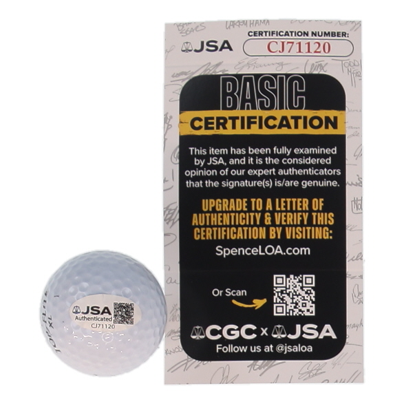 Justin Leonard Signed Golf Ball (JSA) at PristineAuction.com Justin Leonard Signed Golf Ball (JSA) at PristineAuction.com