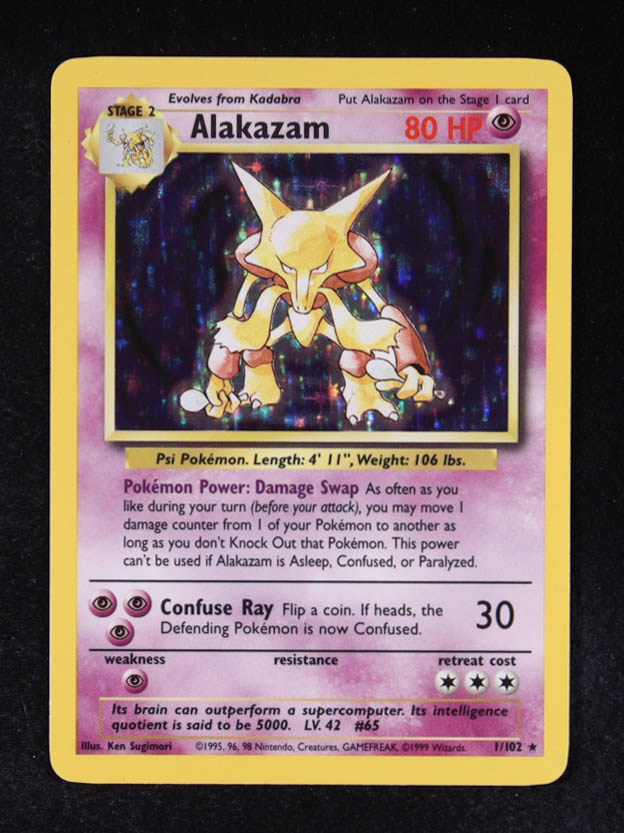 Alakazam 1999 Pokemon Base Set 2 #1 Holo R at PristineAuction.com Alakazam 1999 Pokemon Base Set 2 #1 Holo R at PristineAuction.com