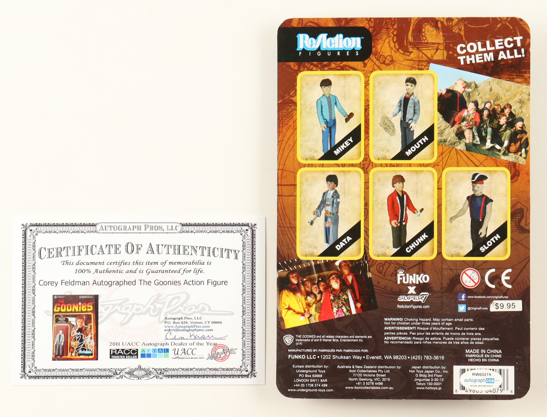 Corey Feldman Signed "The Goonies" Mouth Action Figure Inscribed "Love" (ACOA & AP) at PristineAuction.com Corey Feldman Signed "The Goonies" Mouth Action Figure Inscribed "Love" (ACOA & AP) at PristineAuction.com