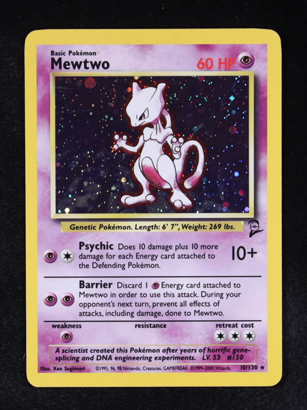 Mewtwo 2000 Pokemon Base Set 2 #10 Holo R at PristineAuction.com Mewtwo 2000 Pokemon Base Set 2 #10 Holo R at PristineAuction.com