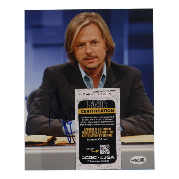 David Spade Signed "The Showbiz Show with David Spade" 8x10 Photo (JSA) at PristineAuction.com David Spade Signed "The Showbiz Show with David Spade" 8x10 Photo (JSA) at PristineAuction.com