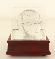 Tiffany & Co Crystal Basketball with Display Case at PristineAuction.com