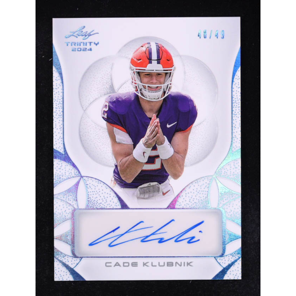 Cade Klubnik 2024 Leaf Trinity Auto #BA-CK1 RC #48/49 at PristineAuction.com