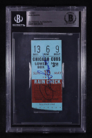 Ron Santo Signed 1973 Cubs Game Rain Check Ticket (BGS) at PristineAuction.com
