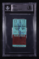 Ron Santo Signed 1960 Cubs Game Rain Check Ticket (BGS) at PristineAuction.com