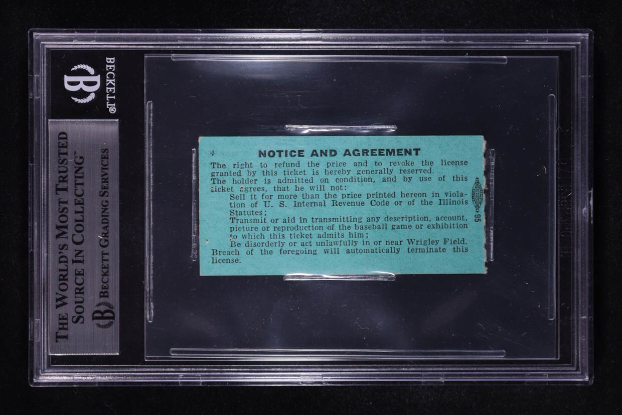 Ron Santo Signed 1967 Cubs Game Rain Check Ticket (BGS) at PristineAuction.com Ron Santo Signed 1967 Cubs Game Rain Check Ticket (BGS) at PristineAuction.com