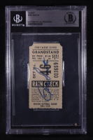 Ron Santo Signed Cubs Game Rain Check Ticket (BGS) at PristineAuction.com