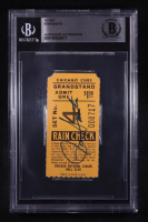 Ron Santo Signed Cubs Game Rain Check Ticket (BGS) at PristineAuction.com