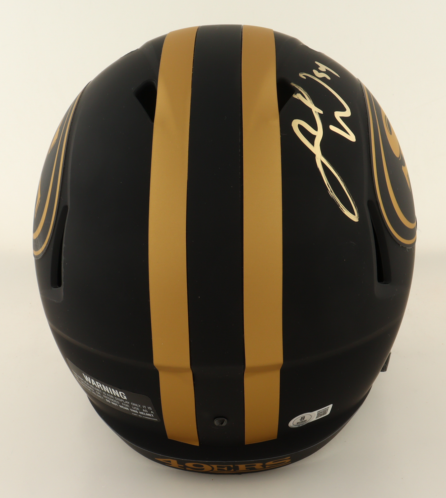 Fred Warner Signed 49ers Full-Size Eclipse Alternate Speed Helmet (Beckett) at PristineAuction.com Fred Warner Signed 49ers Full-Size Eclipse Alternate Speed Helmet (Beckett) at PristineAuction.com