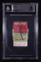 Ron Santo Signed Cubs 1981 Game Rain Check Ticket (BGS) at PristineAuction.com