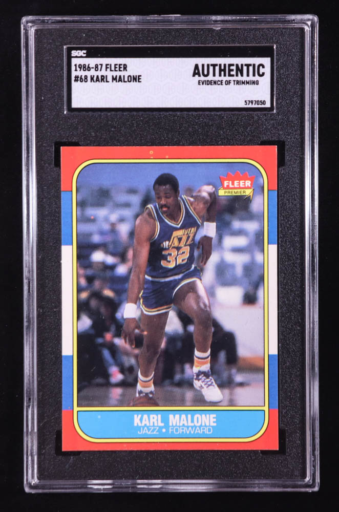 Karl Malone 1986-87 Fleer #68 (SGC Authentic) at PristineAuction.com Karl Malone 1986-87 Fleer #68 (SGC Authentic) at PristineAuction.com