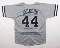 Reggie Jackson Signed Career Highlight Stat Jersey (JSA) at PristineAuction.com