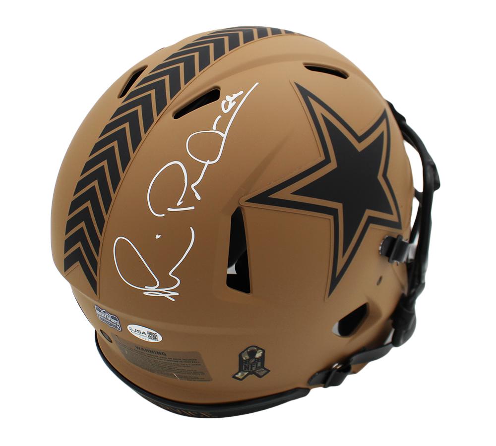 Michael Irvin Signed Cowboys Full-Size Authentic On-Field Salute to Service Alternate Speed Helmet (JSA) at PristineAuction.com Michael Irvin Signed Cowboys Full-Size Authentic On-Field Salute to Service Alternate Speed Helmet (JSA) at PristineAuction.com